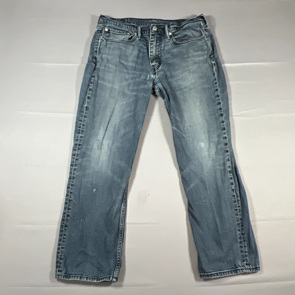 Levi's Straight Leg Jeans Mens 34x29 Blue Denim Medium Wash Low Rise Zip Fly